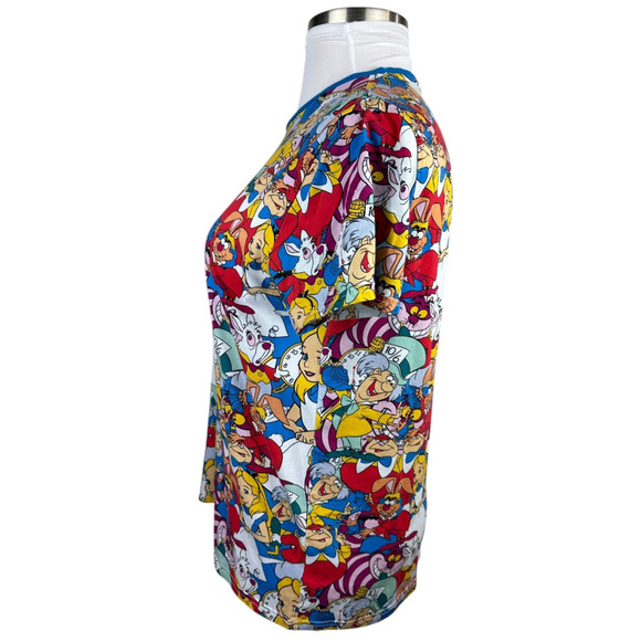 Cakeworthy x Disney x Alice In Wonderland Character Collage Cotton T-Shirt XL - Picture 12 of 15